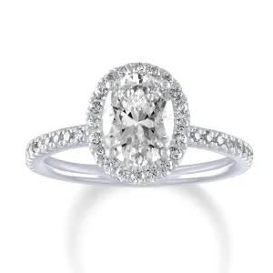 0.375ctw Diamond  Halo Engagement Ring