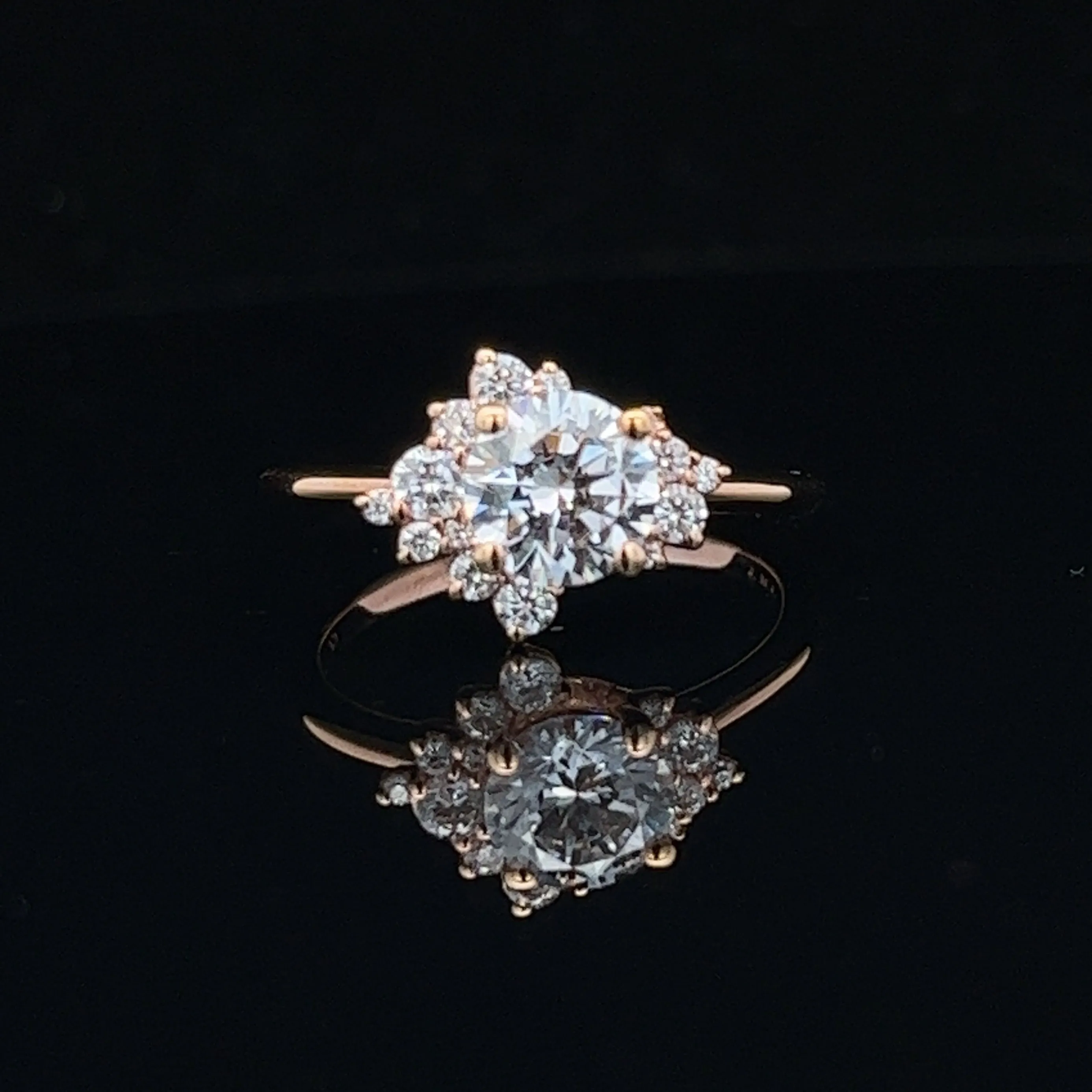 1 1/3 ctw celestial diamond halo engagement ring