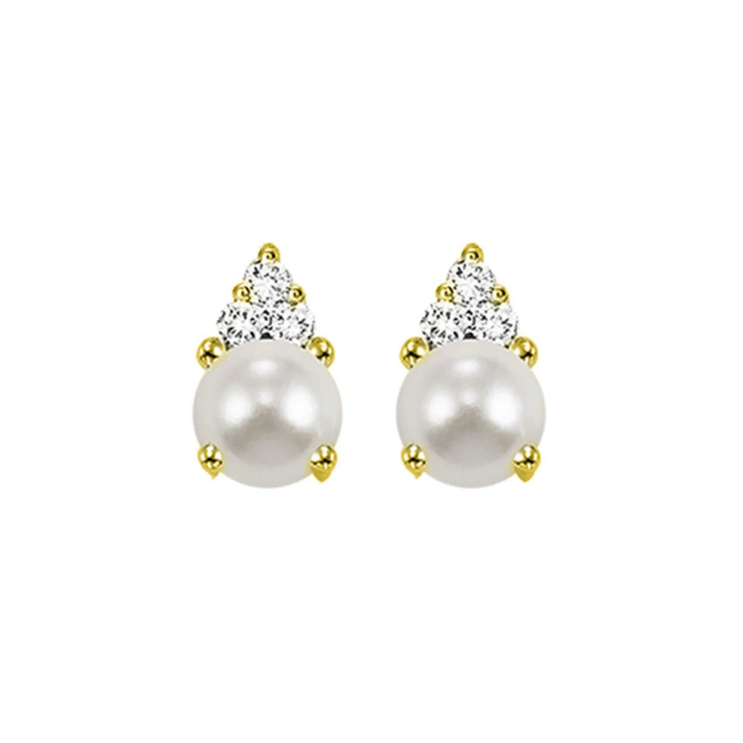 10KT Oval Gemstone Stud Earrings