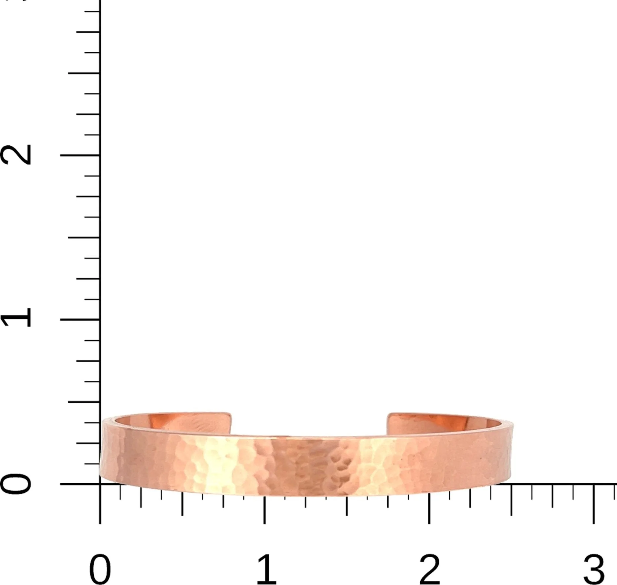 10mm Wide Hammered Copper Cuff Bracelet - Solid Copper Cuff