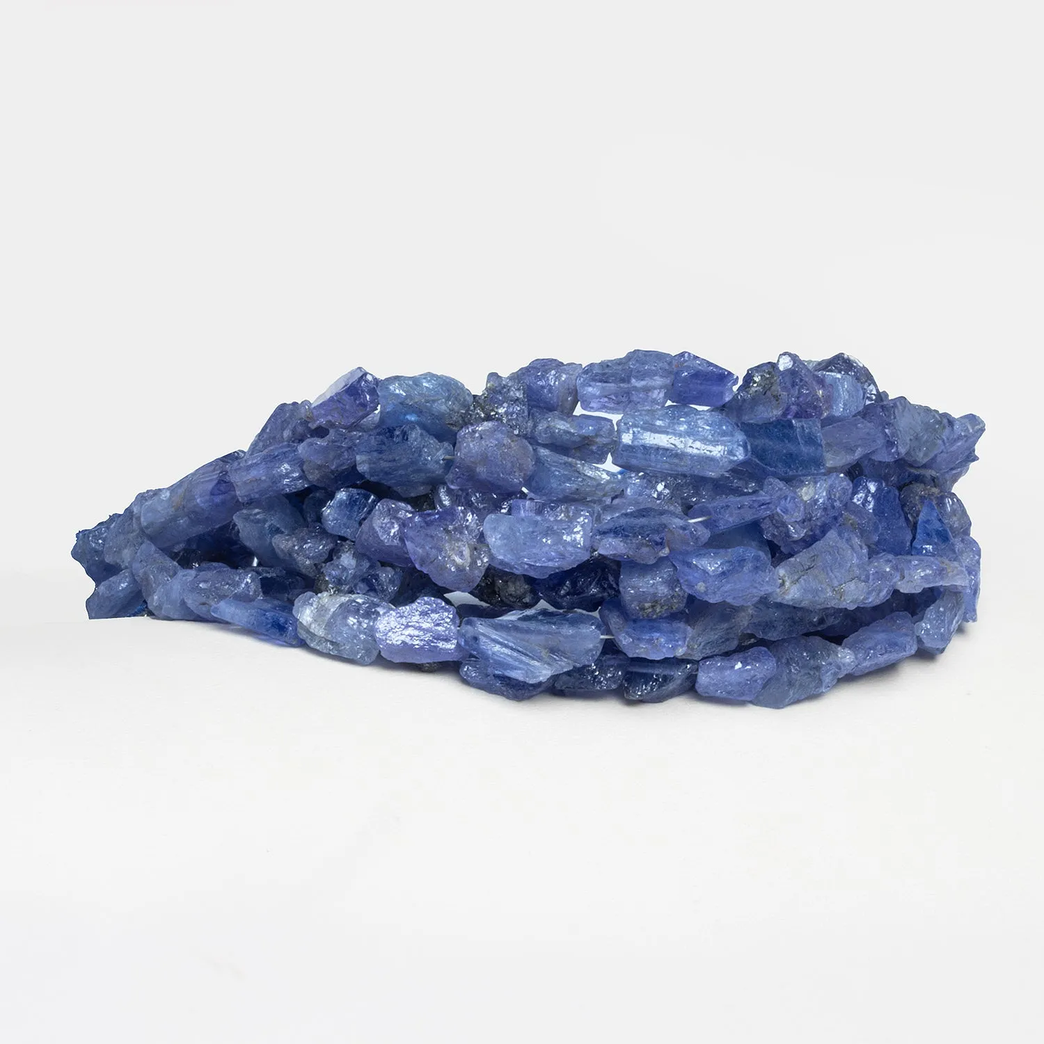 10x7mm Tanzanite Natural Crystals 7.5 inch 24 beads