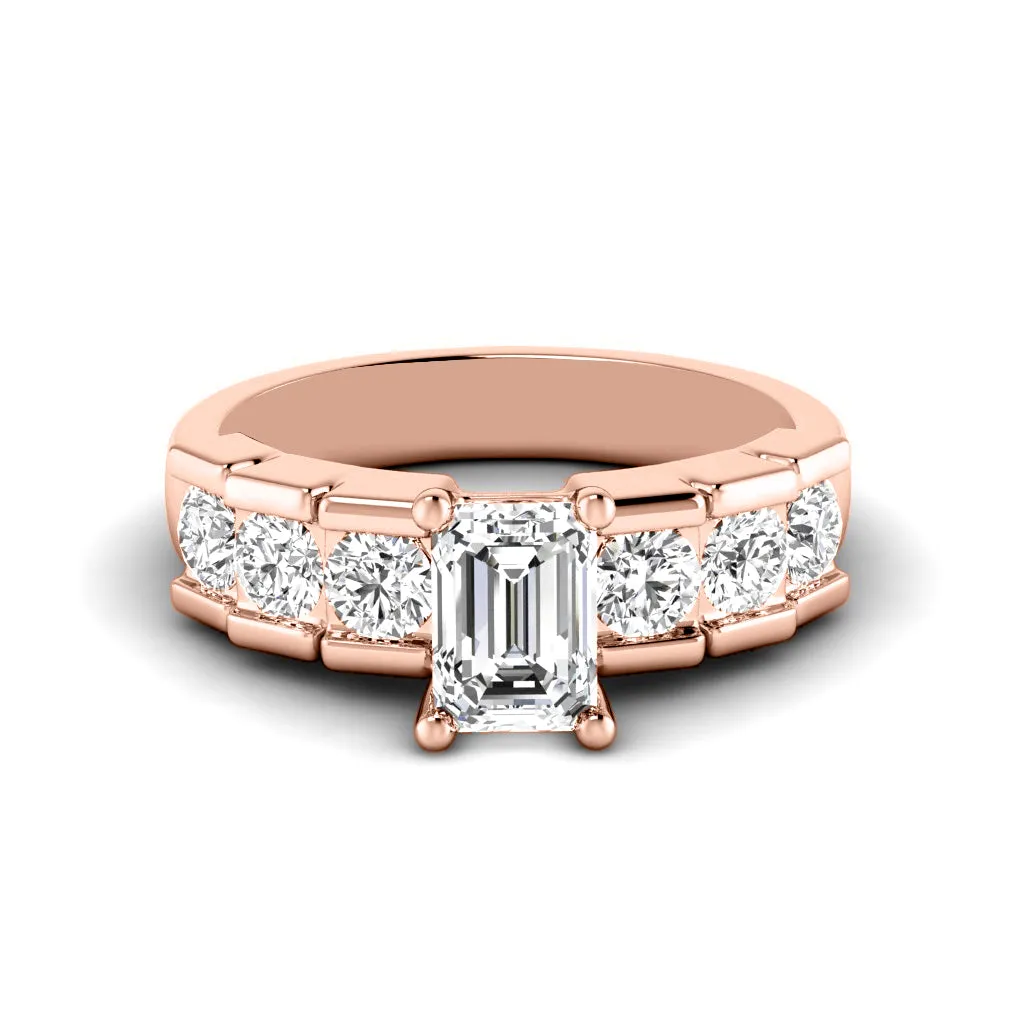 1.20-2.35 CT Round & Emerald Cut Diamonds - Engagement Ring