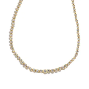 14k Bezel Diamond Tennis Necklace