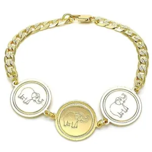 14k Gold Filled High Polish Finsh Cuban Curb Coin Bracelet