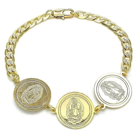 14k Gold Filled High Polish Finsh Cuban Curb Coin Bracelet