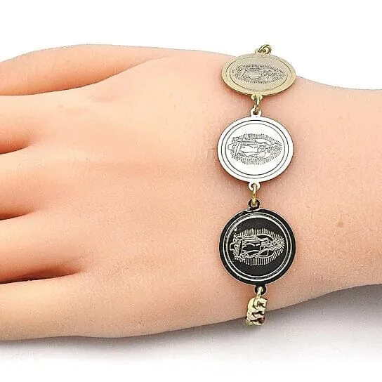 14k Gold Filled High Polish Finsh Cuban Curb Coin Bracelet