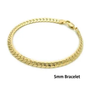 14K Gold FIlled Miami Cuban Bracelet 5mm unisex