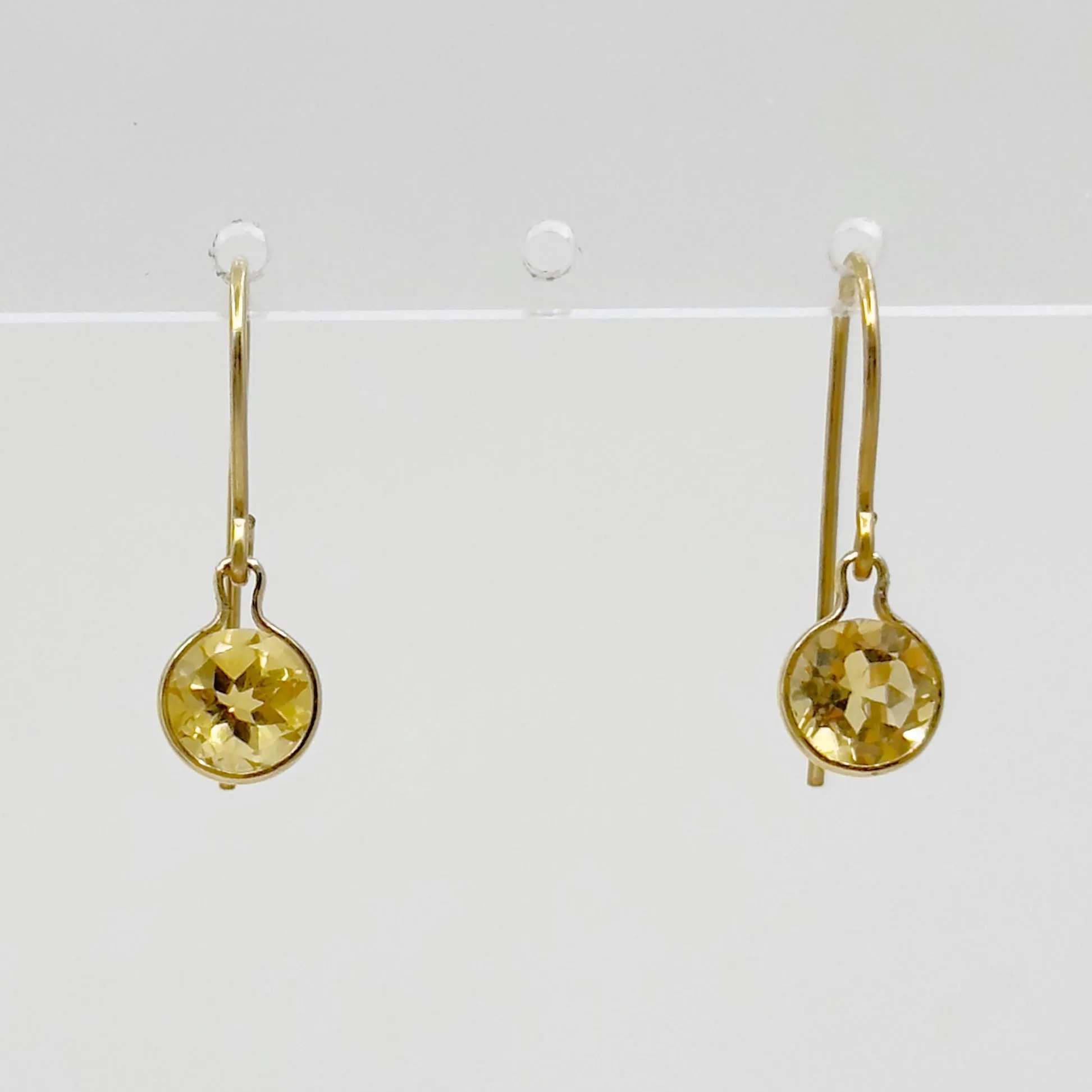 14k Gold filled natural citrine earrings