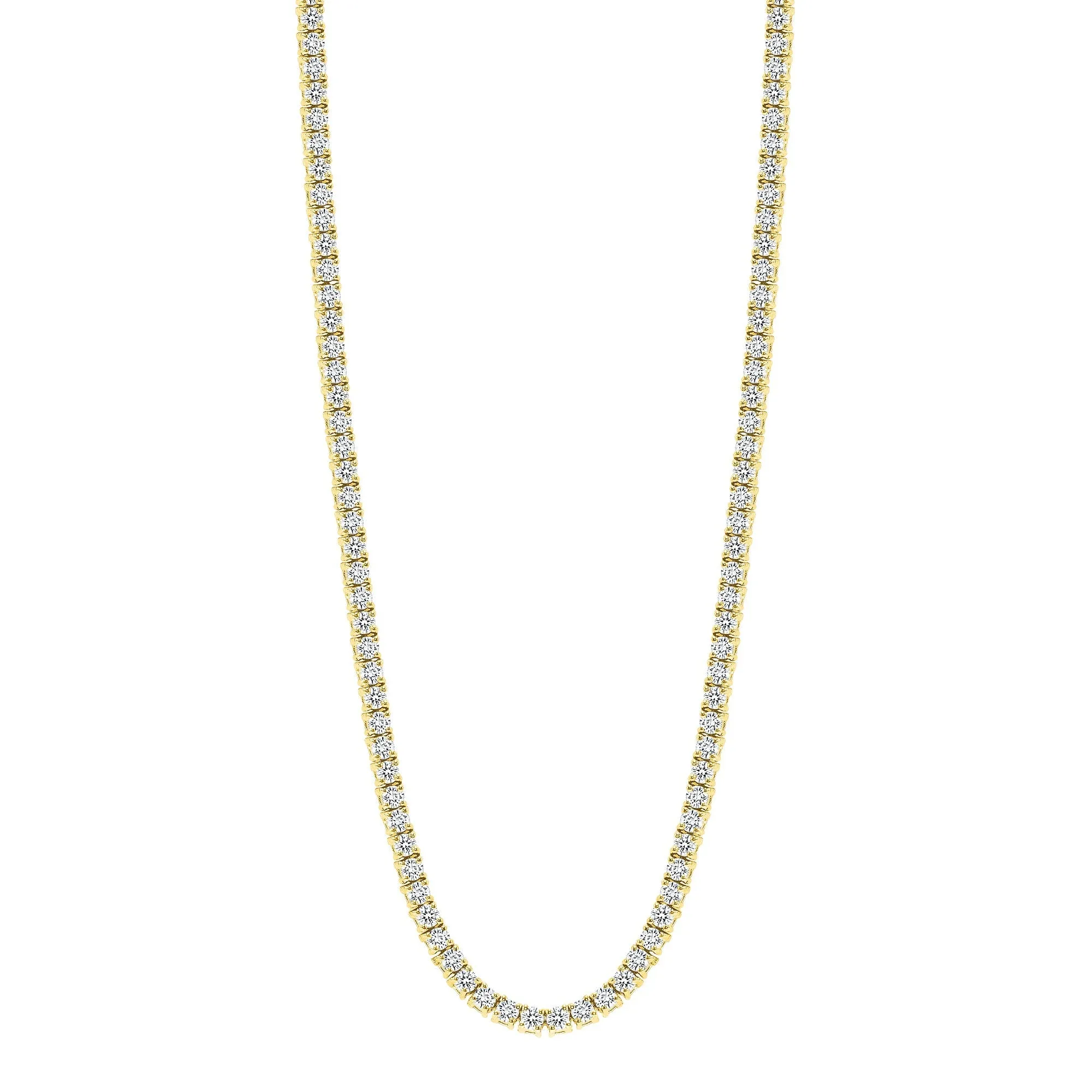 14K Gold Natural Diamond Small Carats Tennis Necklace