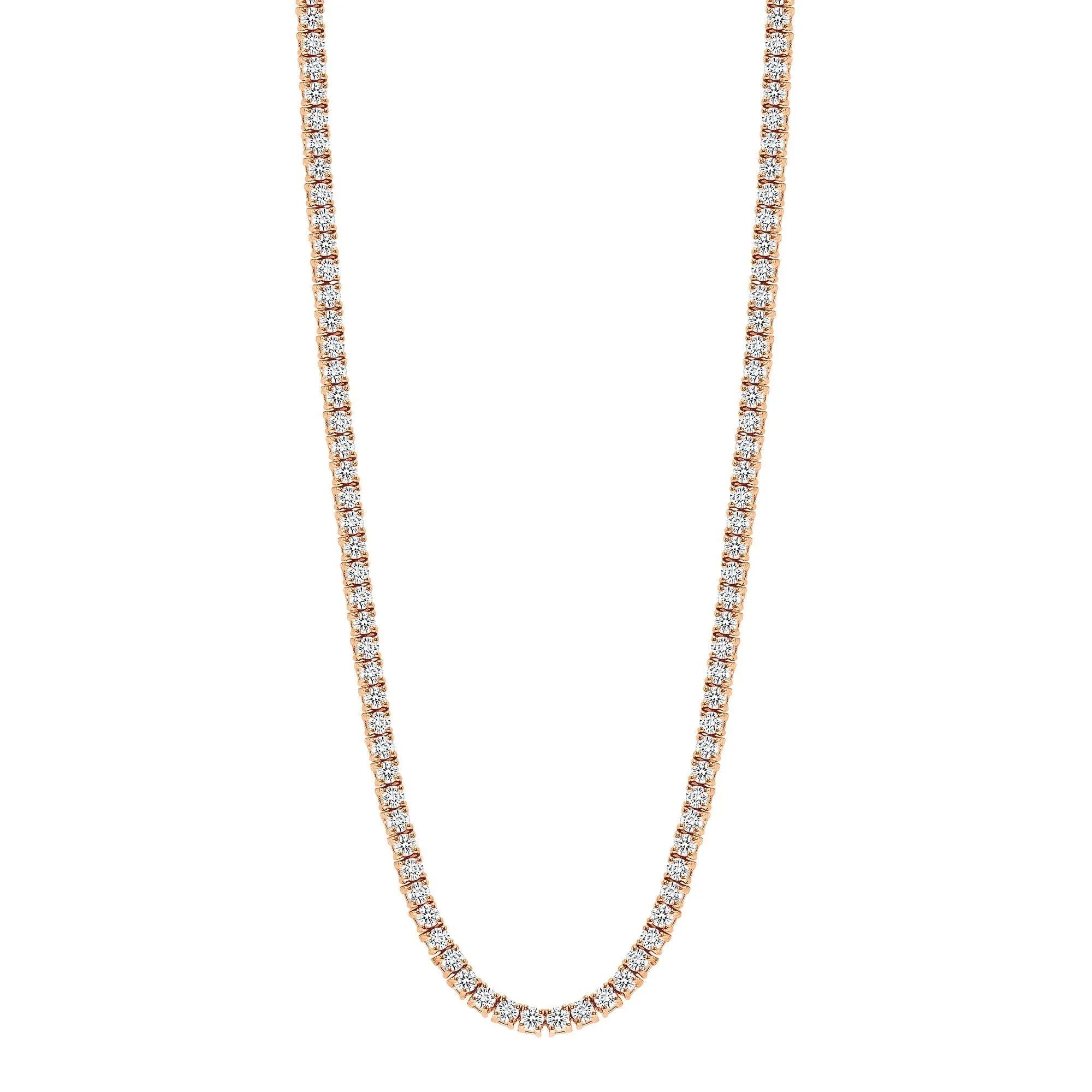 14K Gold Natural Diamond Small Carats Tennis Necklace