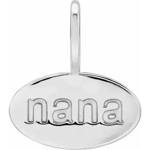 14K White Gold "Nana" Charm/Pendant