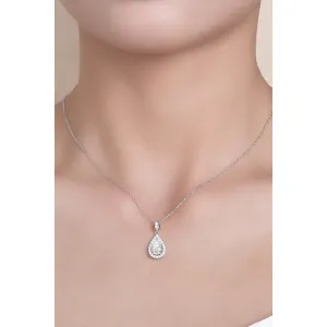 1.5 Carat Moissanite 925 Sterling Silver Teardrop Necklace