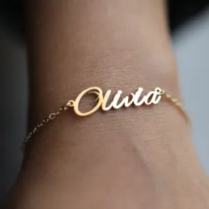 18K Gold-Filled Custom Name Bracelet