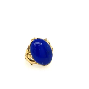 18K Yellow Gold Lapis Ring