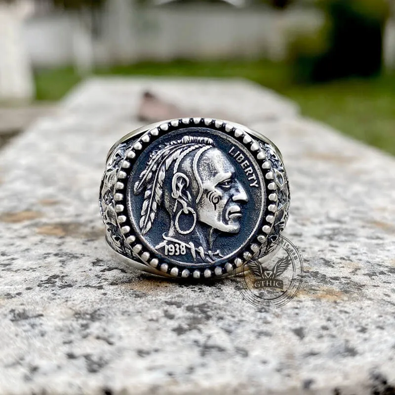 1938 Buffalo Hobo Nickel Sterling Silver Ring