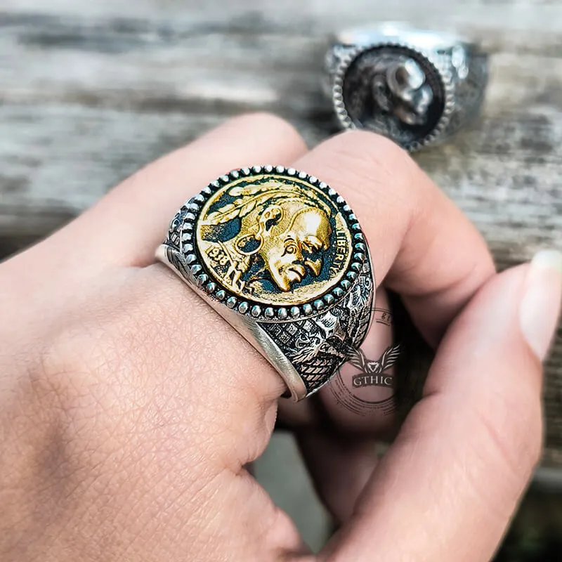 1938 Buffalo Hobo Nickel Sterling Silver Ring