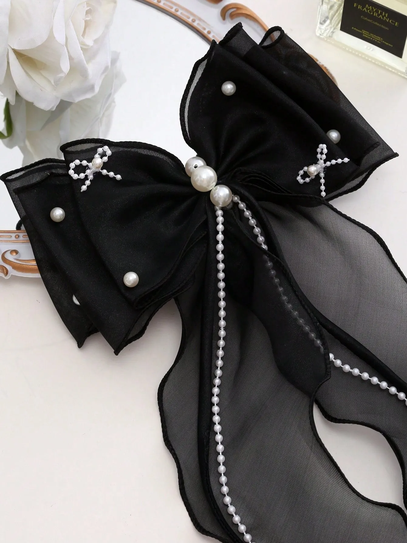 1pc Multilayer Tassel, Pearl & Bowknot Fashion Hair Clip for Women Barrette