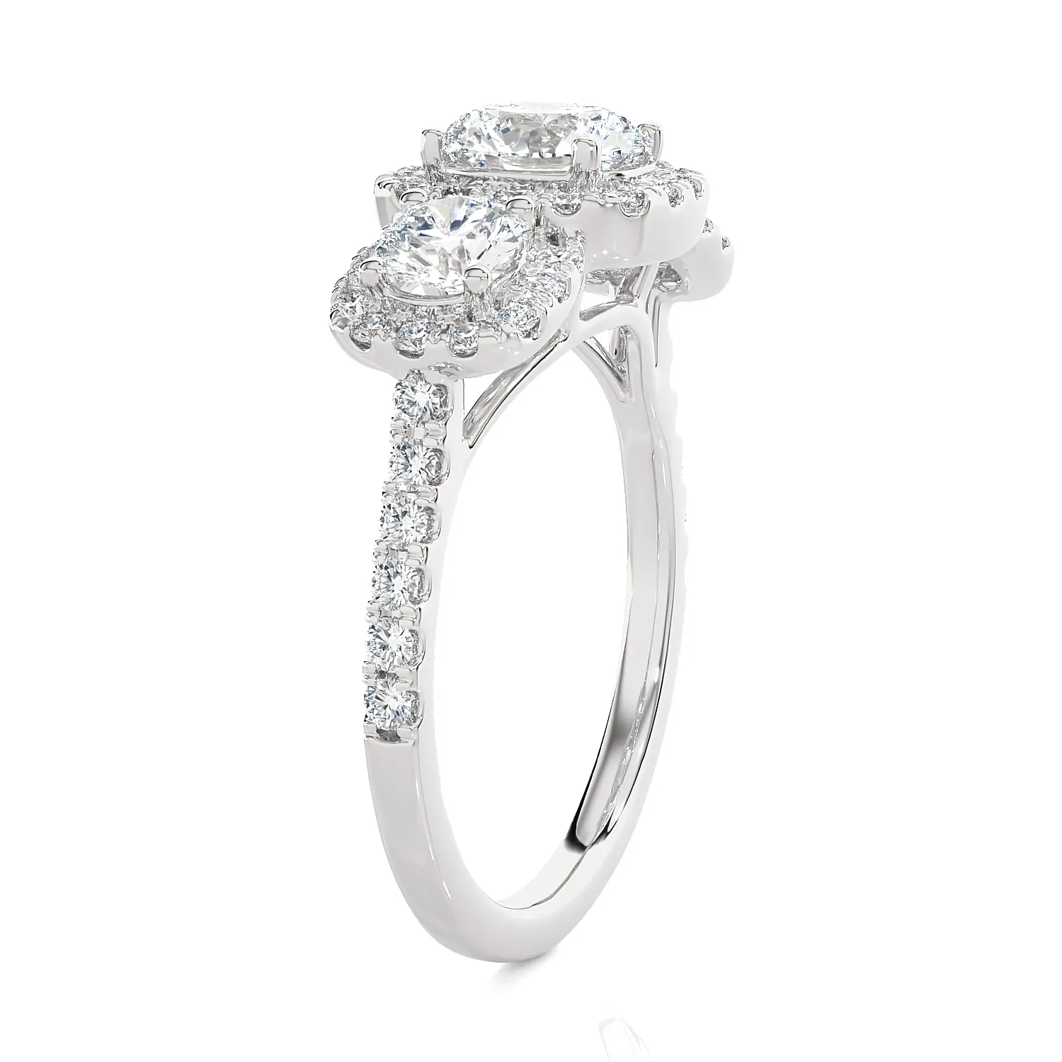 2 ctw Round Three Stone Lab Grown Diamond Ring