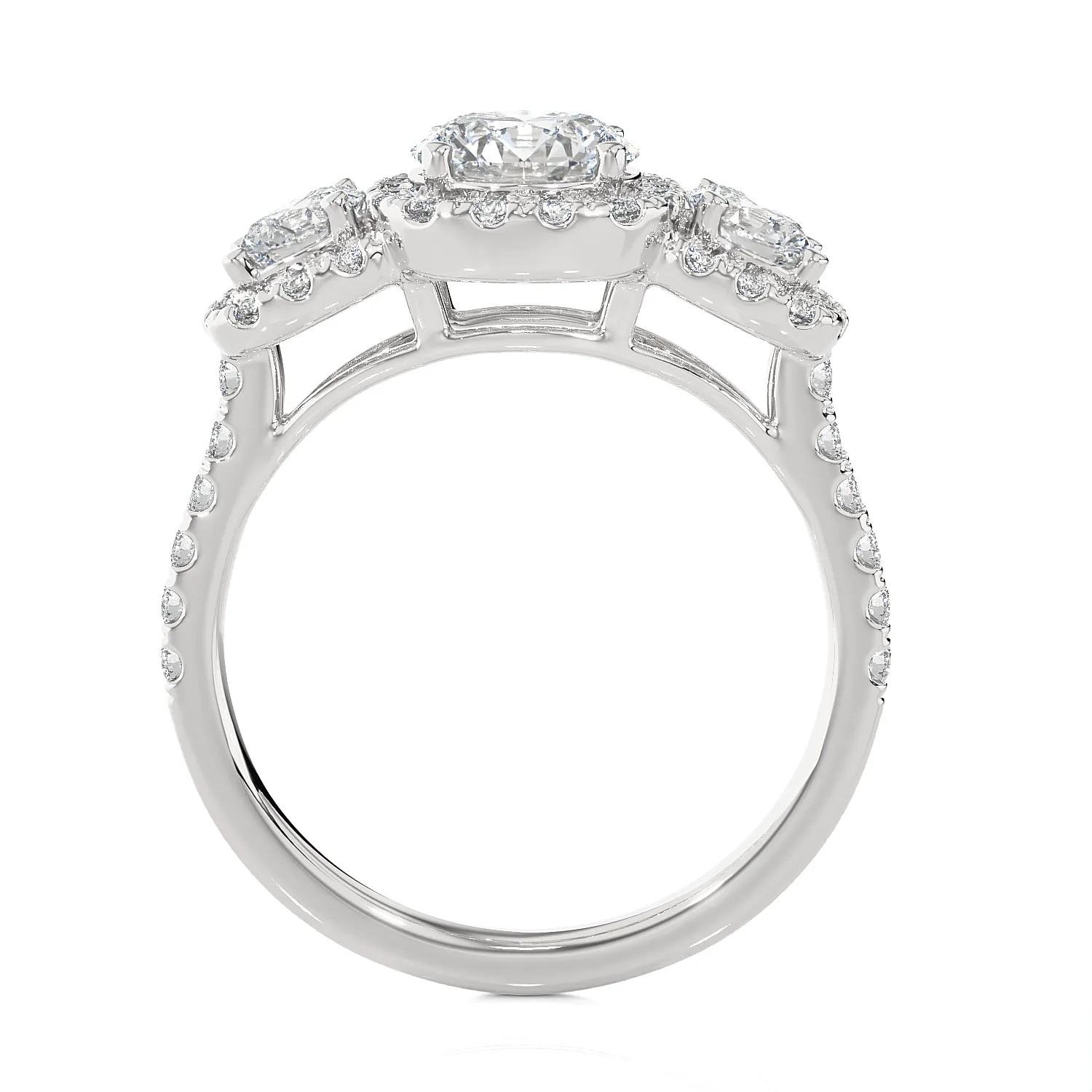 2 ctw Round Three Stone Lab Grown Diamond Ring