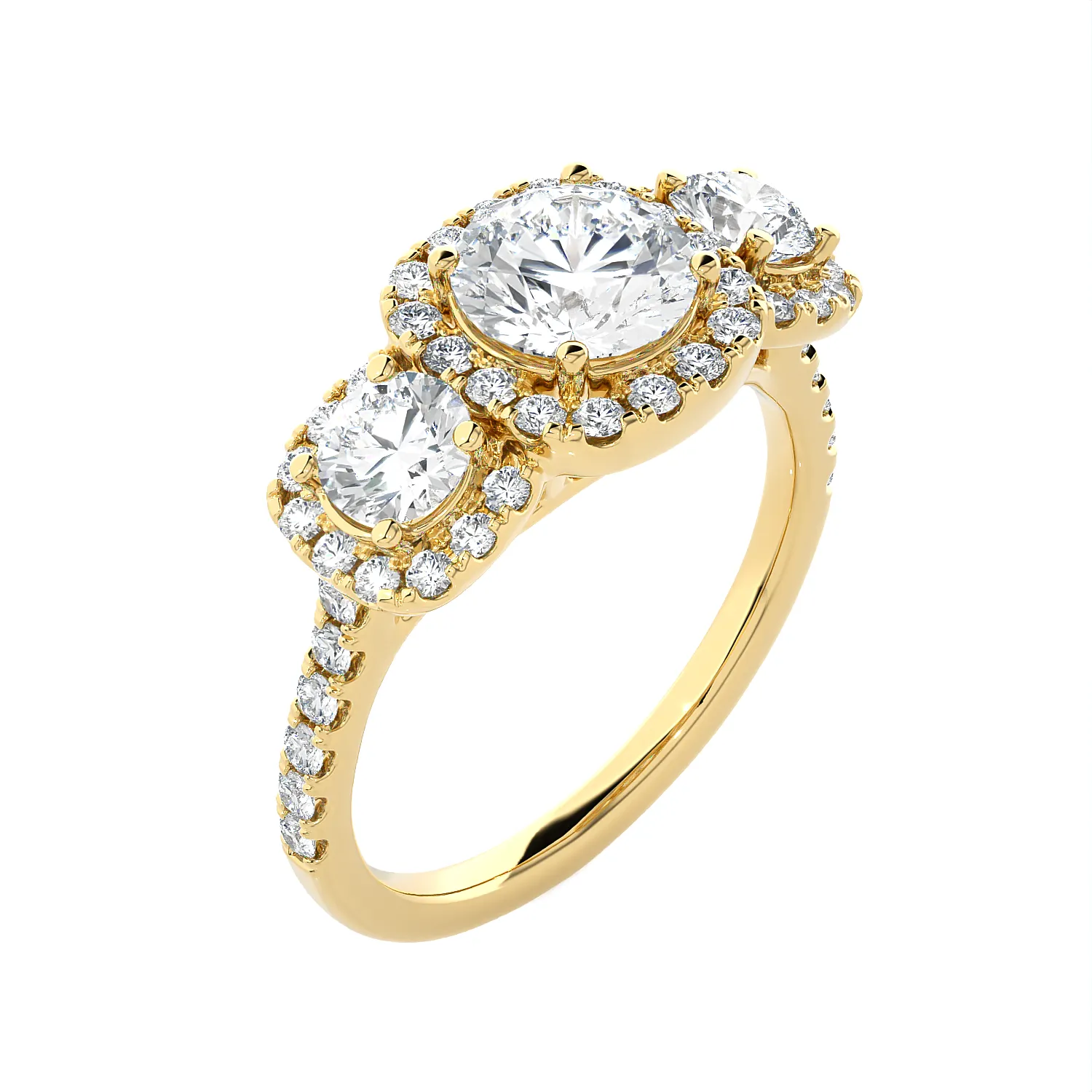 2 ctw Round Three Stone Lab Grown Diamond Ring