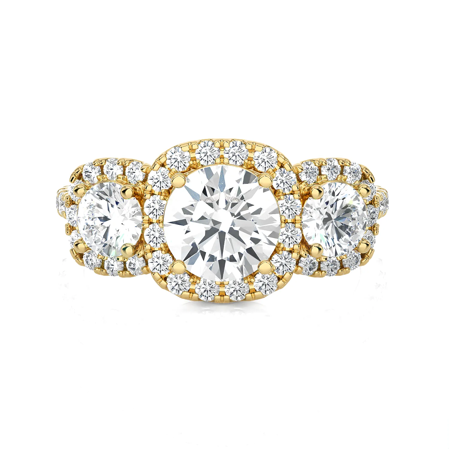 2 ctw Round Three Stone Lab Grown Diamond Ring