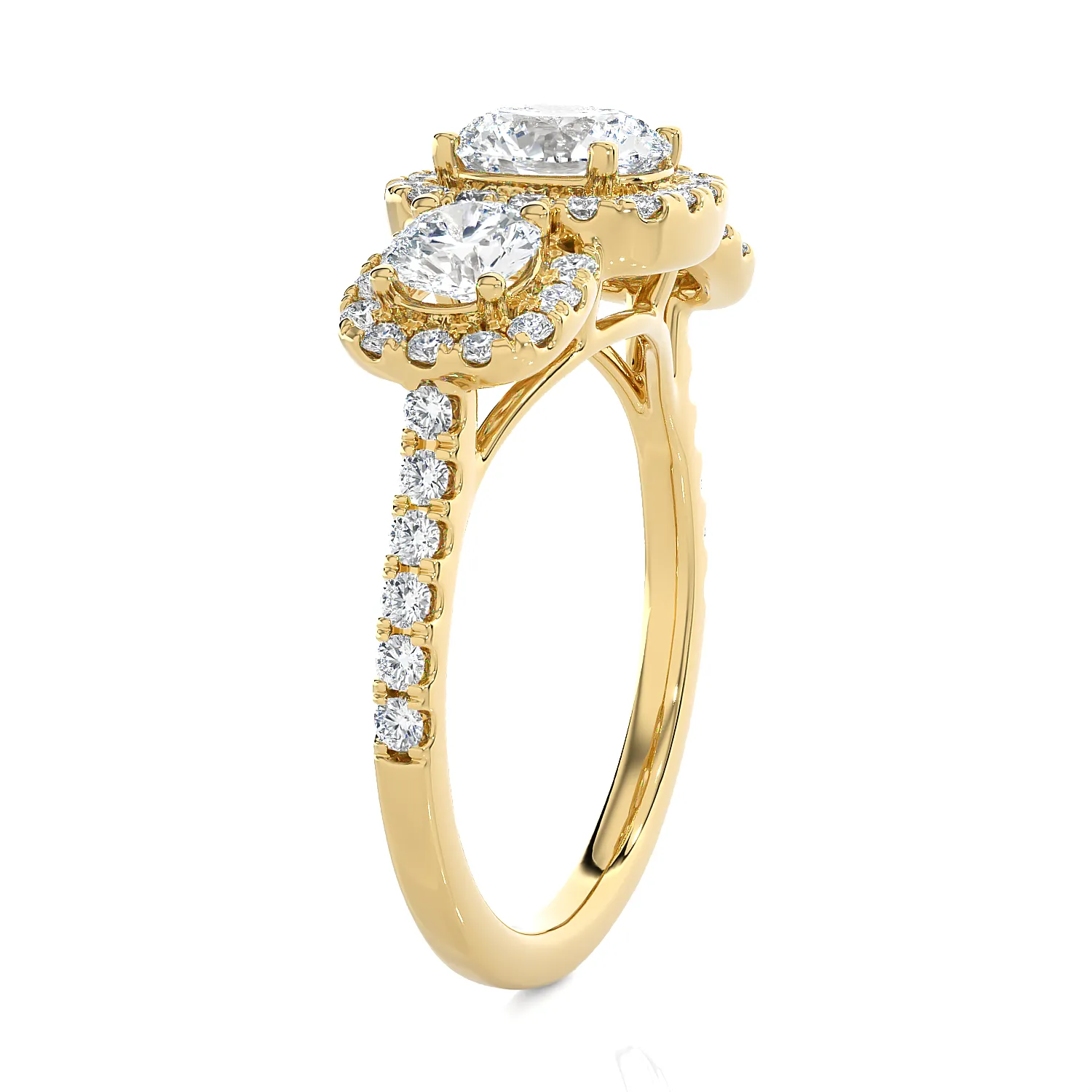 2 ctw Round Three Stone Lab Grown Diamond Ring