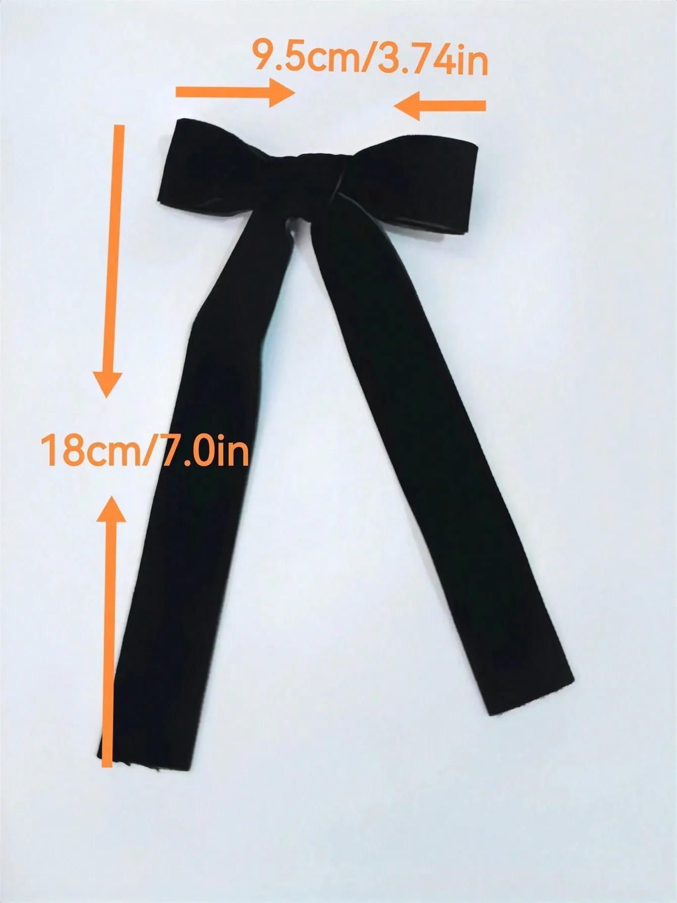 2pcs Women's Simple Black Bowknot Ribbon Hair Clips for Women Barrette Styling