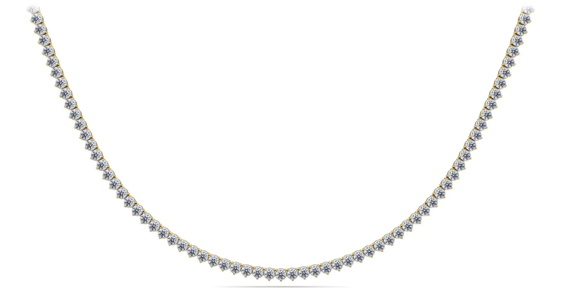 3 Prong Riviera Lab-Grown Diamond Necklace with 33.21 ct.(finished) 4.7mm