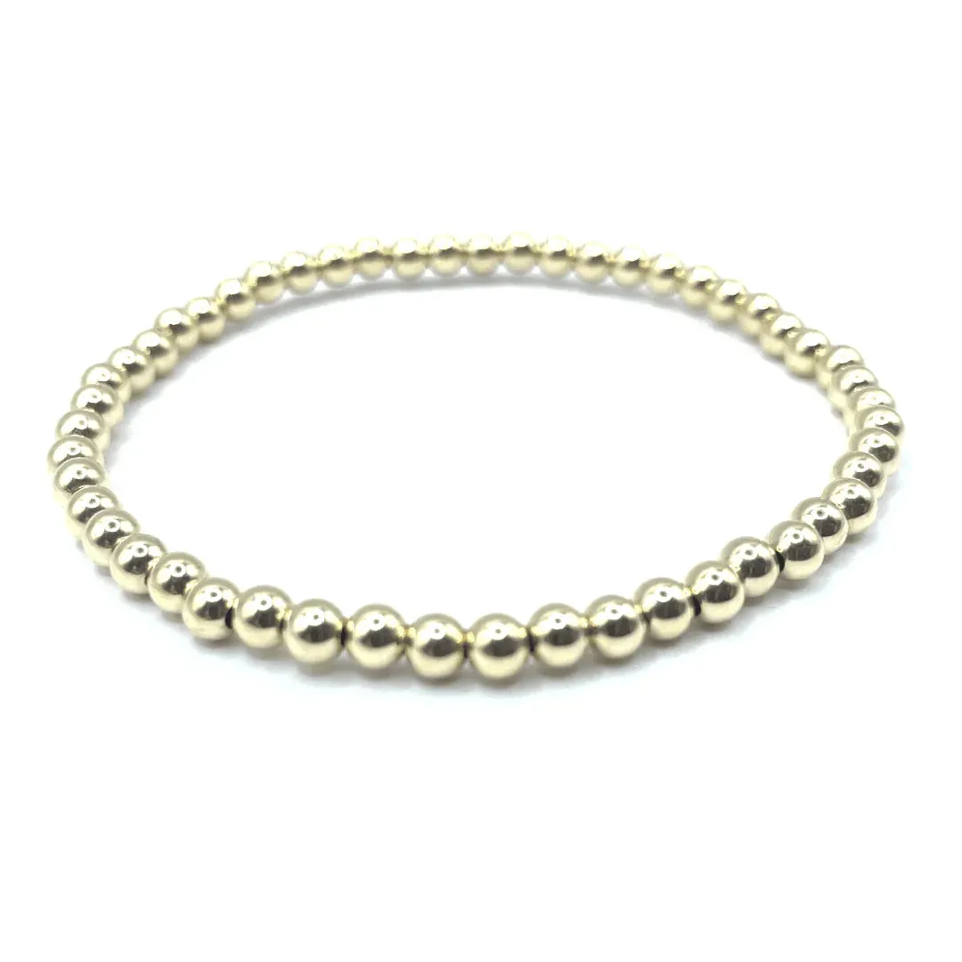 4mm 14K Gold Filled Karma Waterproof Bracelet