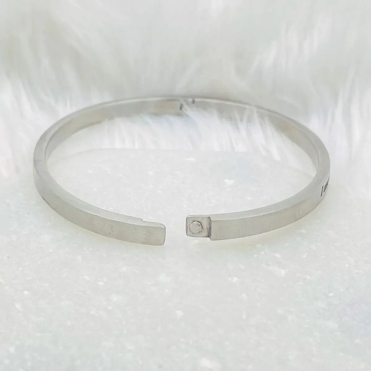 4mm Matte Finish 316 Surgical Stainless Steel Silver Customized Personalised Laser Engraved Kada Bangle Bracelet Unisex