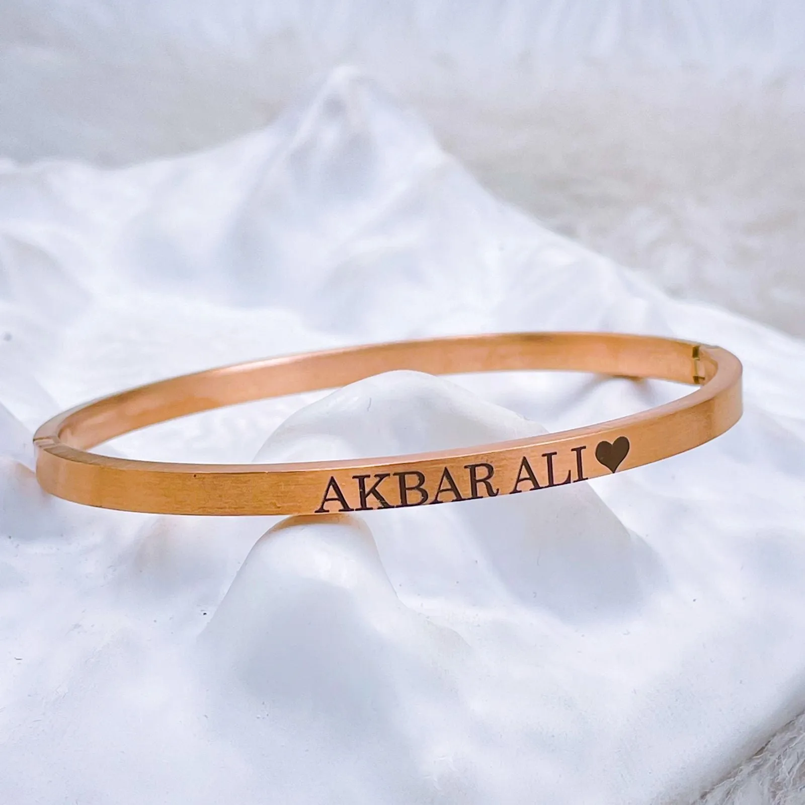 4mm Matte Finish 316 Surgical Stainless Steel Silver Customized Personalised Laser Engraved Kada Bangle Bracelet Unisex