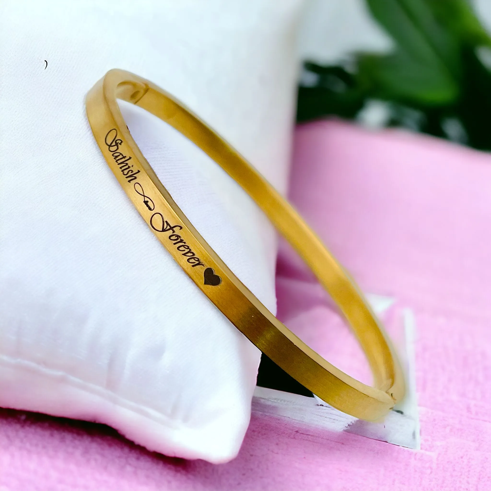 4mm Matte Finish 316 Surgical Stainless Steel Silver Customized Personalised Laser Engraved Kada Bangle Bracelet Unisex