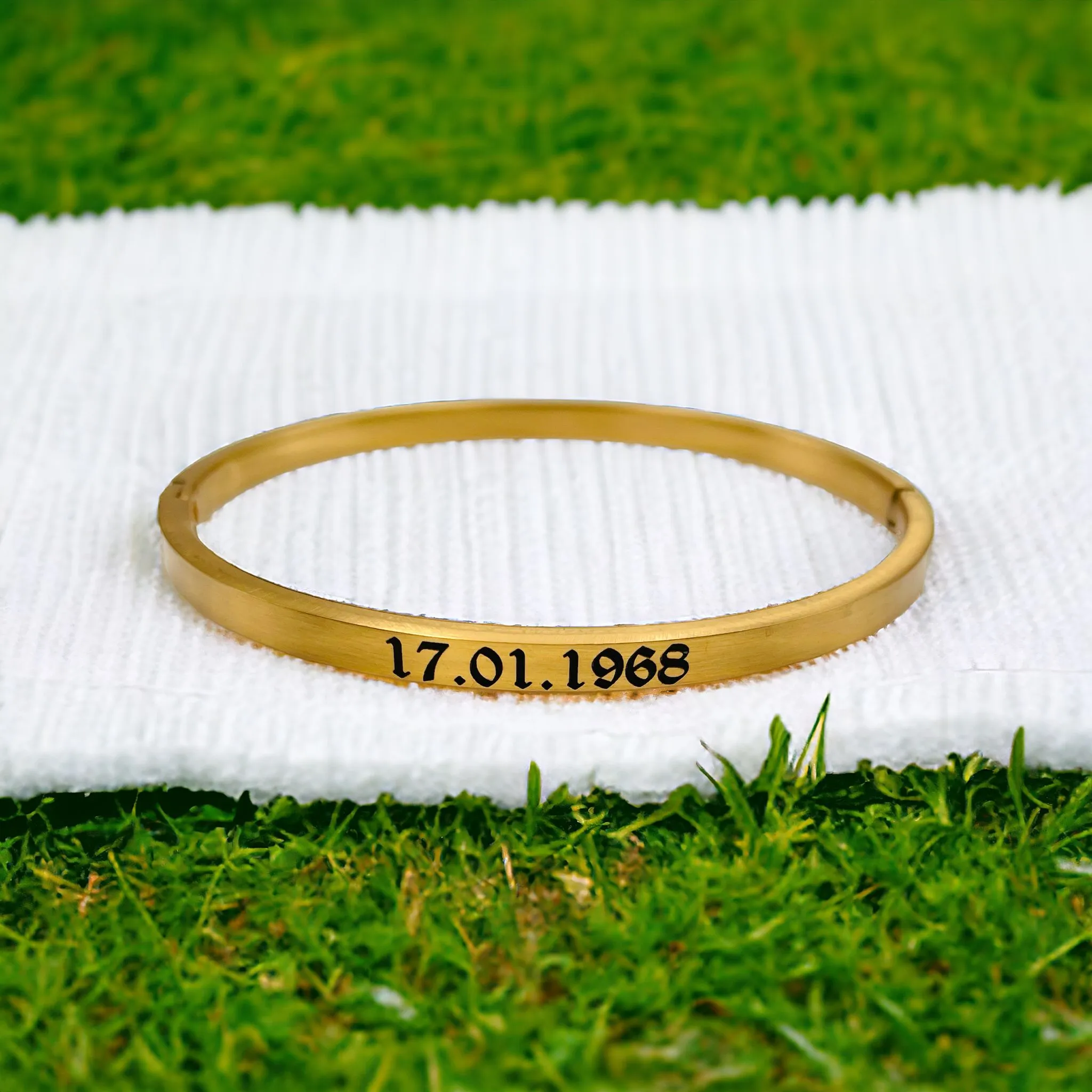 4mm Matte Finish 316 Surgical Stainless Steel Silver Customized Personalised Laser Engraved Kada Bangle Bracelet Unisex