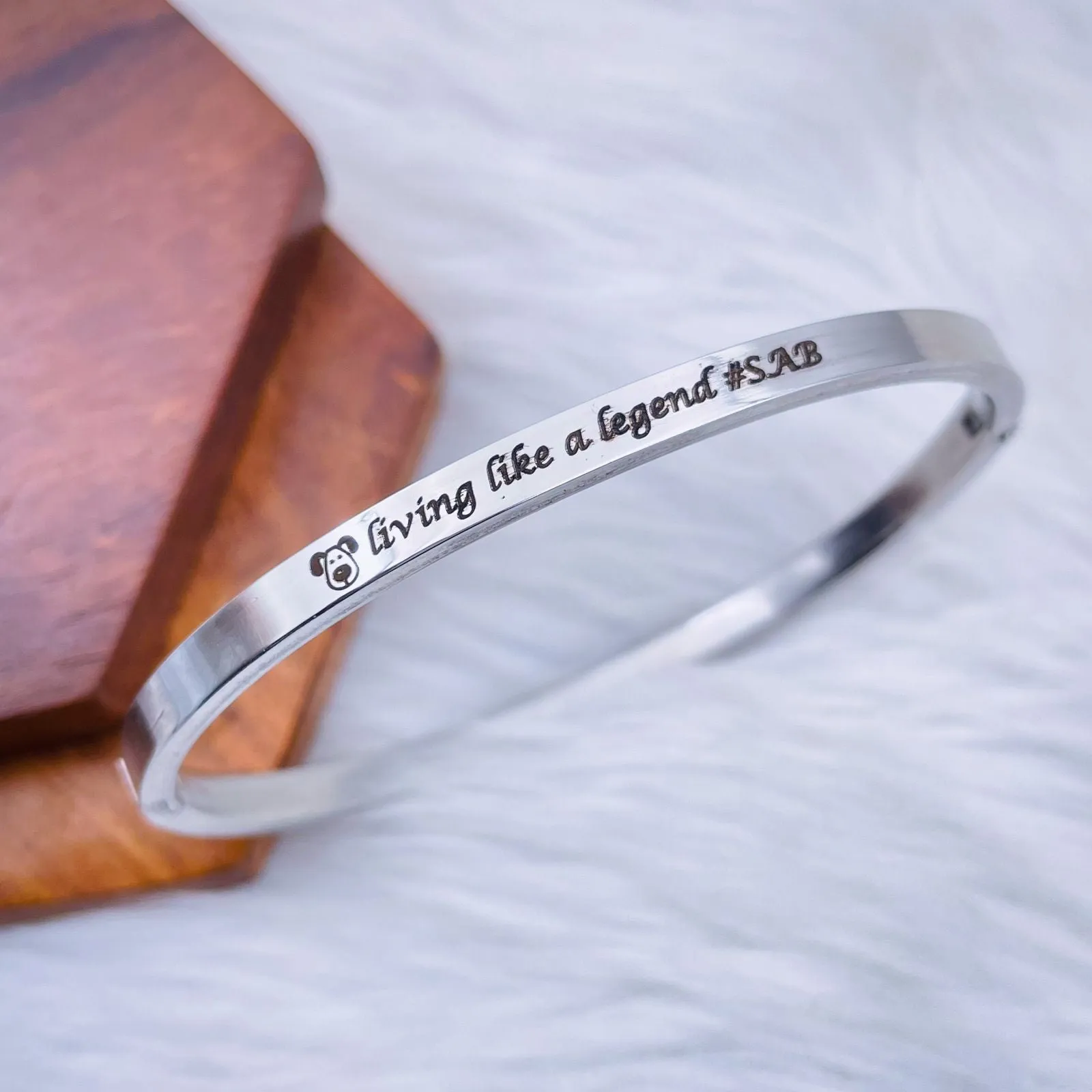 4mm Matte Finish 316 Surgical Stainless Steel Silver Customized Personalised Laser Engraved Kada Bangle Bracelet Unisex