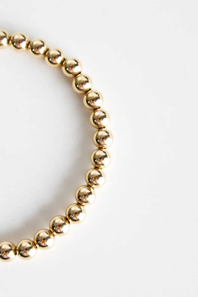 5mm Bead Bracelet - Gold Filled