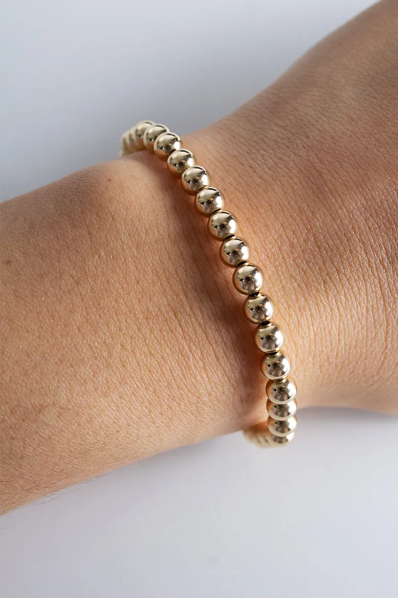 5mm Bead Bracelet - Gold Filled