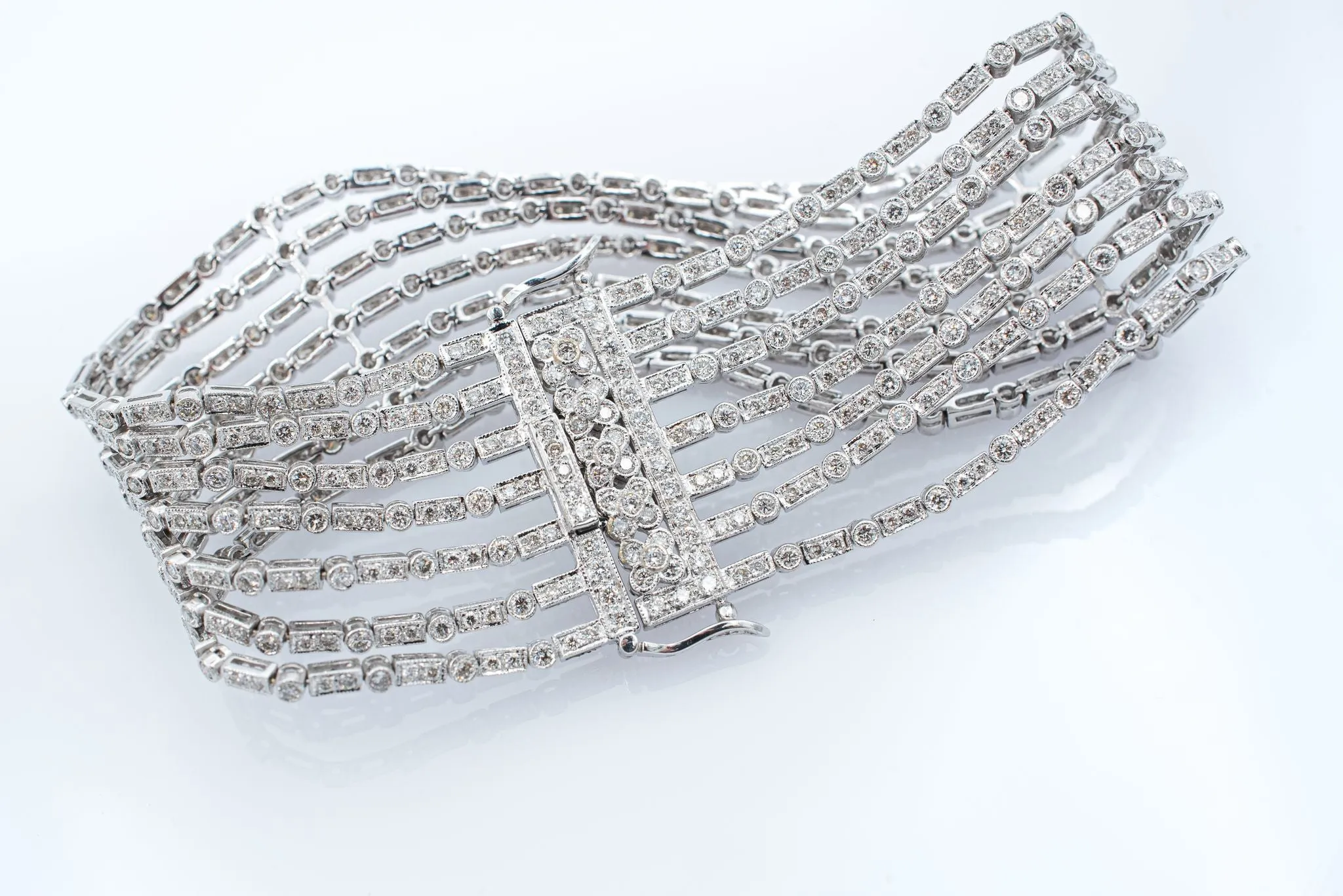 7 Strand 8 ctw Diamond Bracelet