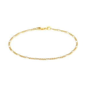 9ct Yellow Gold Silver Filled 19cm 1:3 Figaro 50 Gauge Bracelet