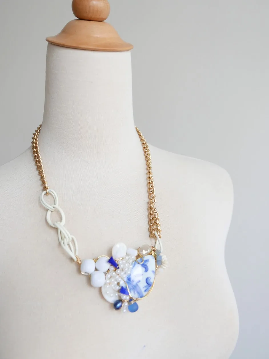 A New Story- Porcelain Statement Necklace