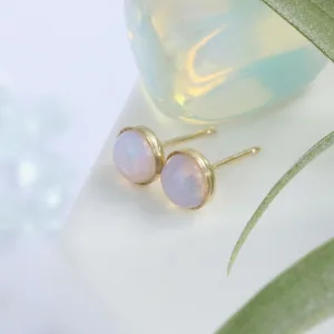 A Tea Leaf Jewelry - Opal Stone Earrings | Gold Filled