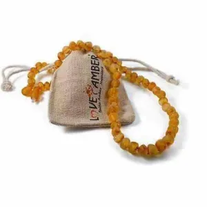 Adult Bees Knees Raw Honey Baltic Amber Necklace