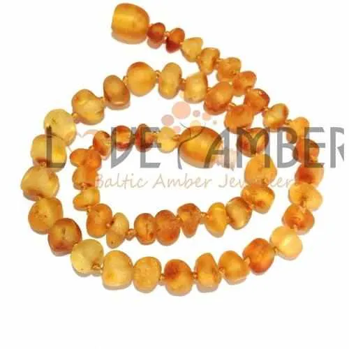 Adult Bees Knees Raw Honey Baltic Amber Necklace