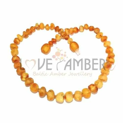 Adult Bees Knees Raw Honey Baltic Amber Necklace