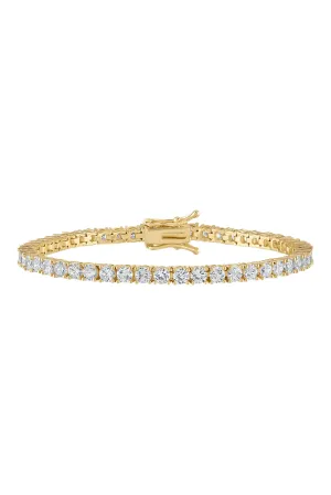 Alexa Leigh Crystal Tennis Bracelet in Yellow Gold