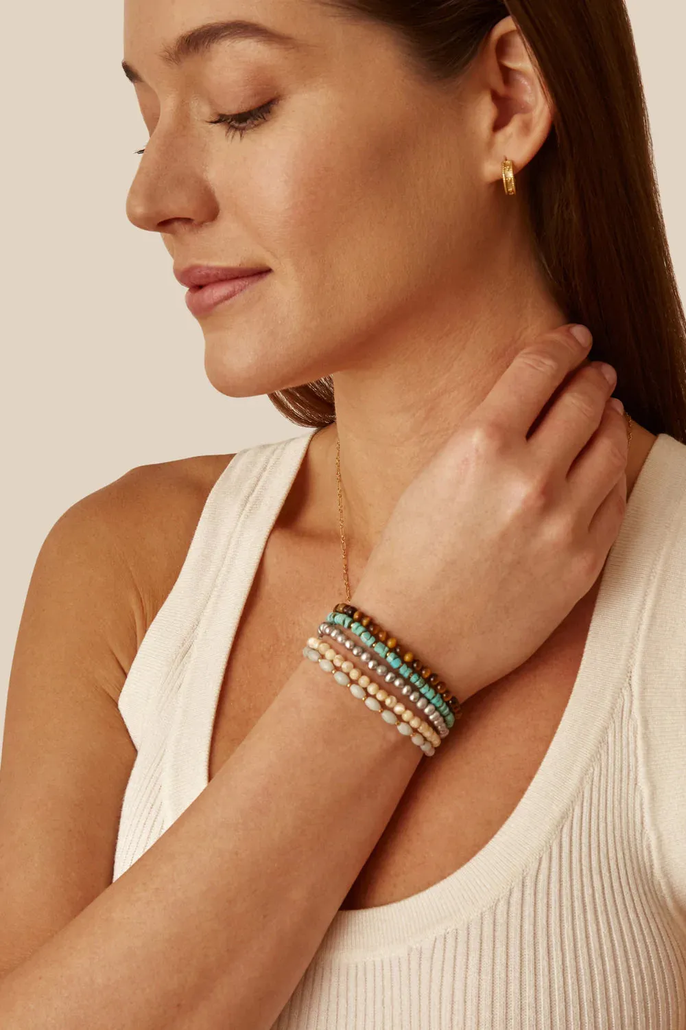 Amazonite Turquoise Mix Wrap Bracelet