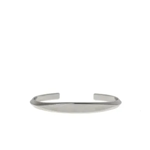 Angled Flat Face Cuff in Silver