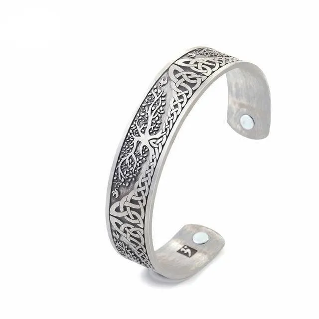 Antique Celtic Cuff Bangle - Yggdrasil Roots