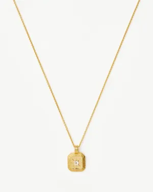 April Birthstone Pendant Necklace | 18ct Gold Vermeil/Crystal