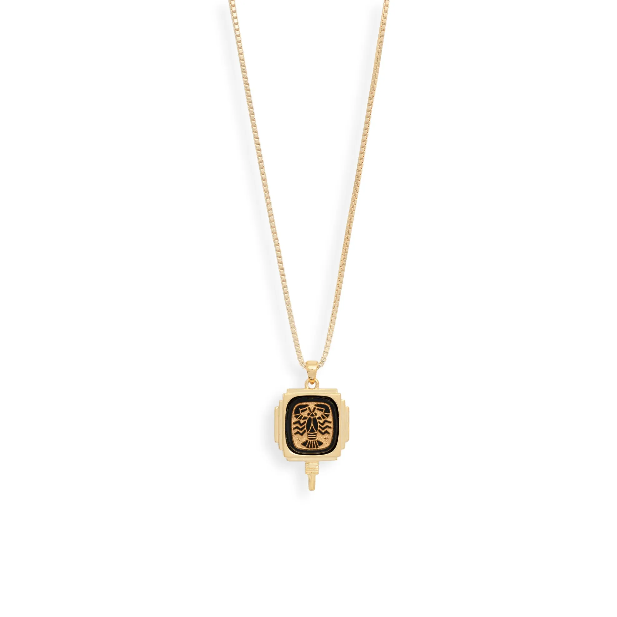 Art Deco Zodiac Pendant Necklace