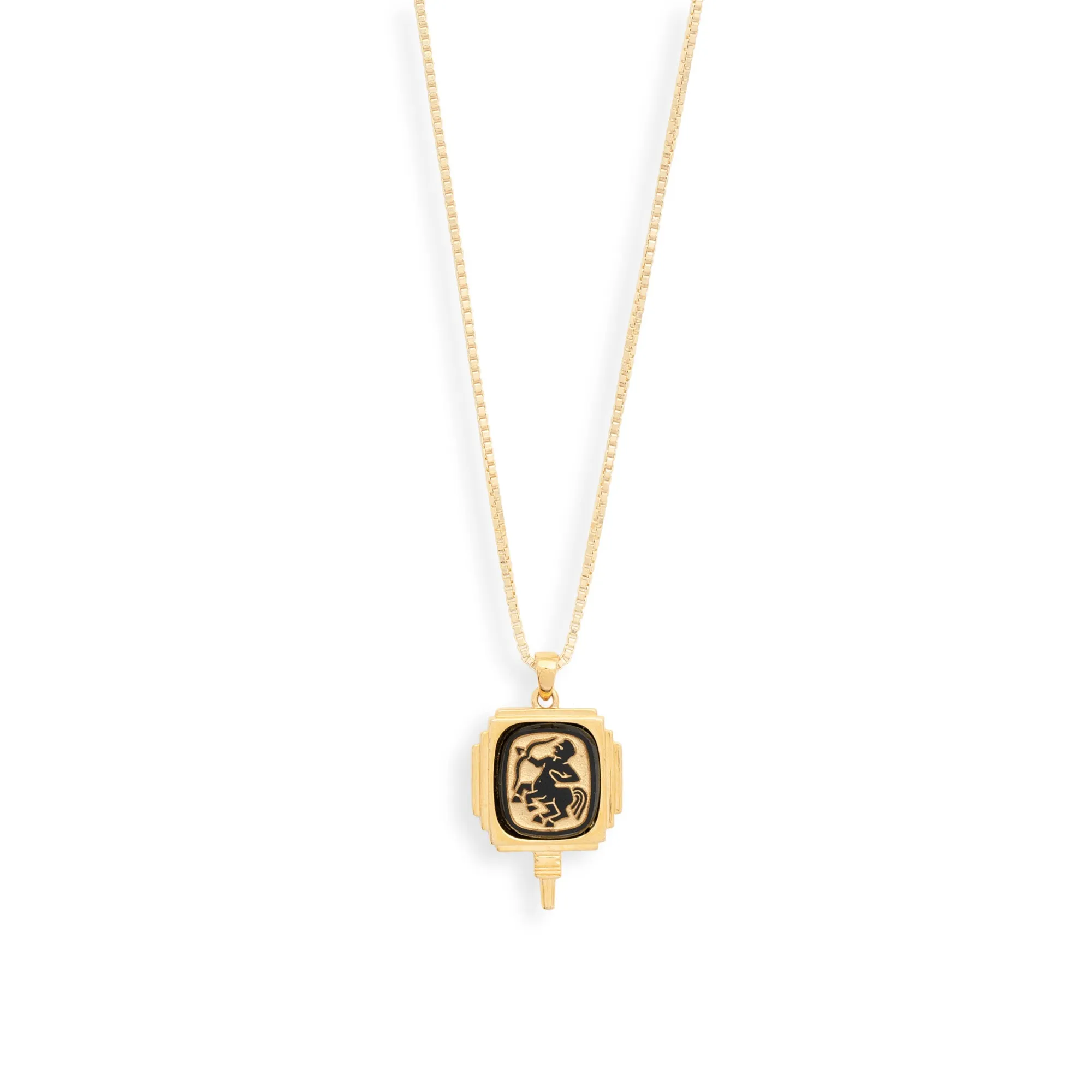 Art Deco Zodiac Pendant Necklace